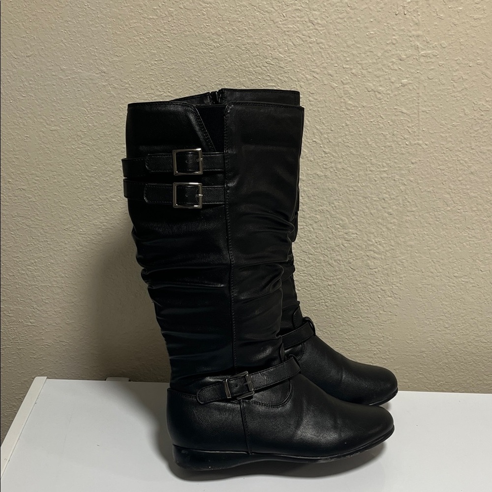 Black Leather Women's Boots